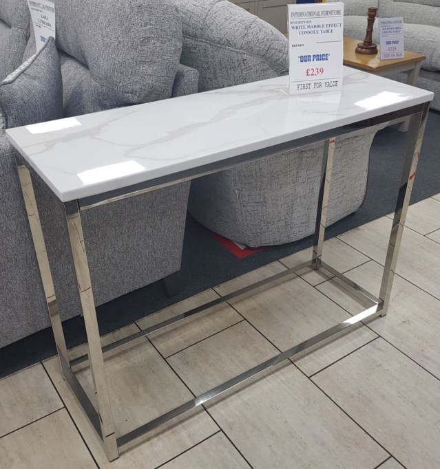 Marble Effect Console Table