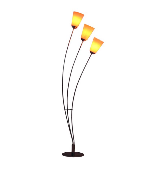 Orange Lily Floor Lamp