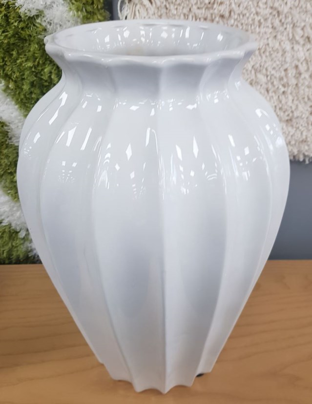 Elite White Ceramic Large Vase