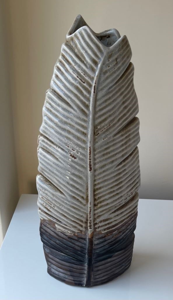 Banana Leaf Ceramic Vase