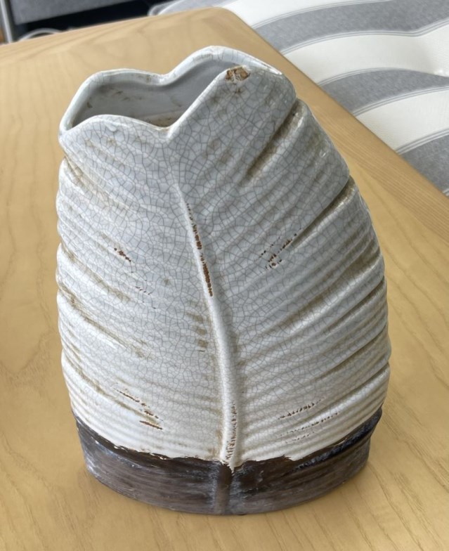 Banana Leaf Ceramic Vase