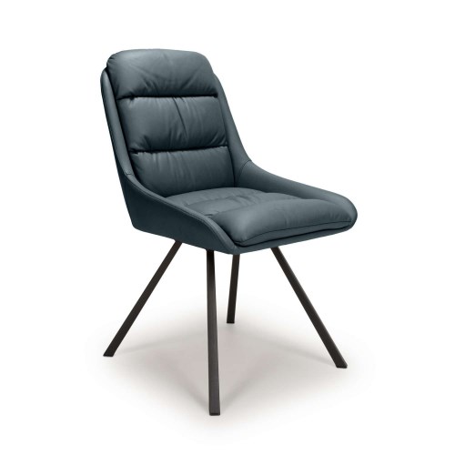 Midnight Blue Swivel Dining Chair